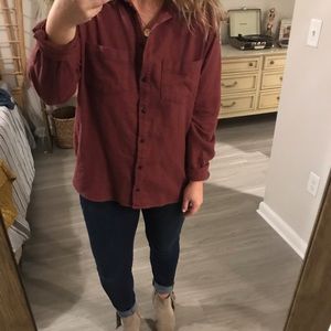 Madewell Flannel style button down shirt